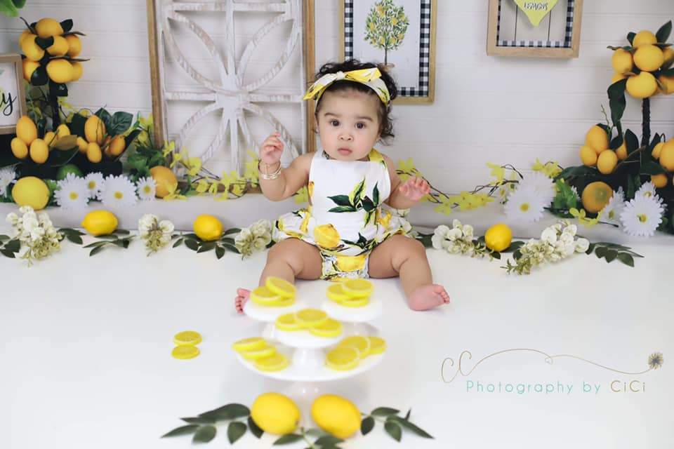 Katebackdrop鎷㈡綖Kate Lemon Be Zesty Spring Backdrop for Photography