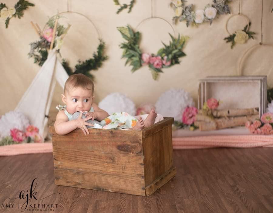 Kate Frühling Blumen Camping Kinder Kulisse für Fotografie von Mandy Ringe Fotografie entworfen - Kate Backdrop.de