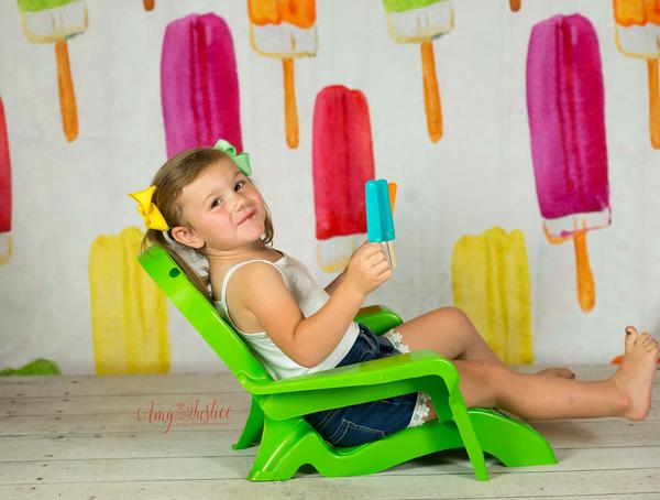 Kate Bunter Eiscreme-Hintergrund für Fotografie-Sommerferien-Kinder - Kate Backdrop.de