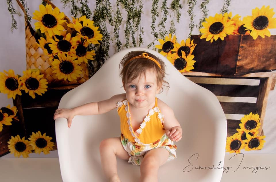 Kate Sunflower Sommer Backdrop für Fotografie Entworfen von Keerstan Jessop - Kate Backdrop.de