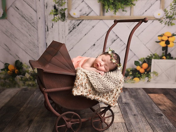 Kate Retro Holz Sommer Gsnseblmchen Hintergrund - Kate Backdrop.de