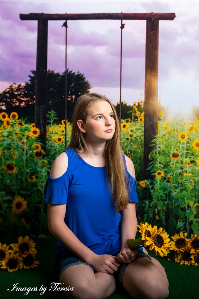 Kate Sonnenblumenschaukel Sommer Hintergrund Entworfen von Pine Park Collection - Kate Backdrop.de