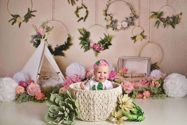 Kate Frühling Blumen Camping Kinder Kulisse für Fotografie von Mandy Ringe Fotografie entworfen - Kate Backdrop.de