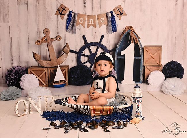Kate Rudder Anchor Sailor Kinder Kulisse für den Sommerkuchen Smash Designed by Mandy Ringe Photography - Kate Backdrop.de