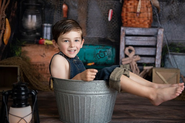 Kate Wood Gone Fishing Backdrop Entworfen von Arica Kirby - Kate Backdrop.de