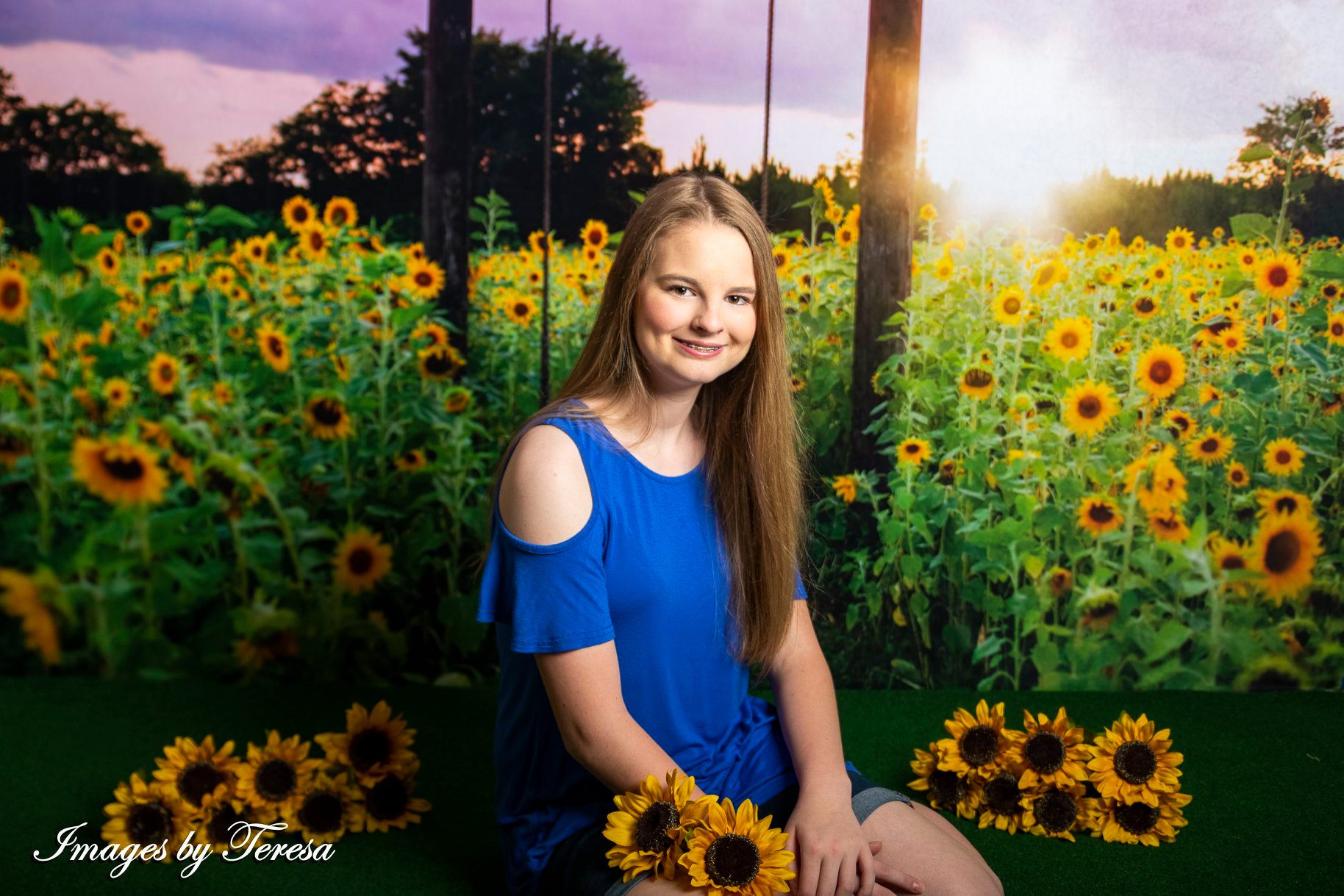 Kate Sonnenblumenschaukel Sommer Hintergrund Entworfen von Pine Park Collection - Kate Backdrop.de