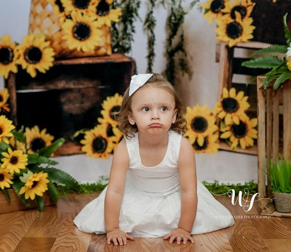 Kate Sunflower Sommer Backdrop für Fotografie Entworfen von Keerstan Jessop - Kate Backdrop.de