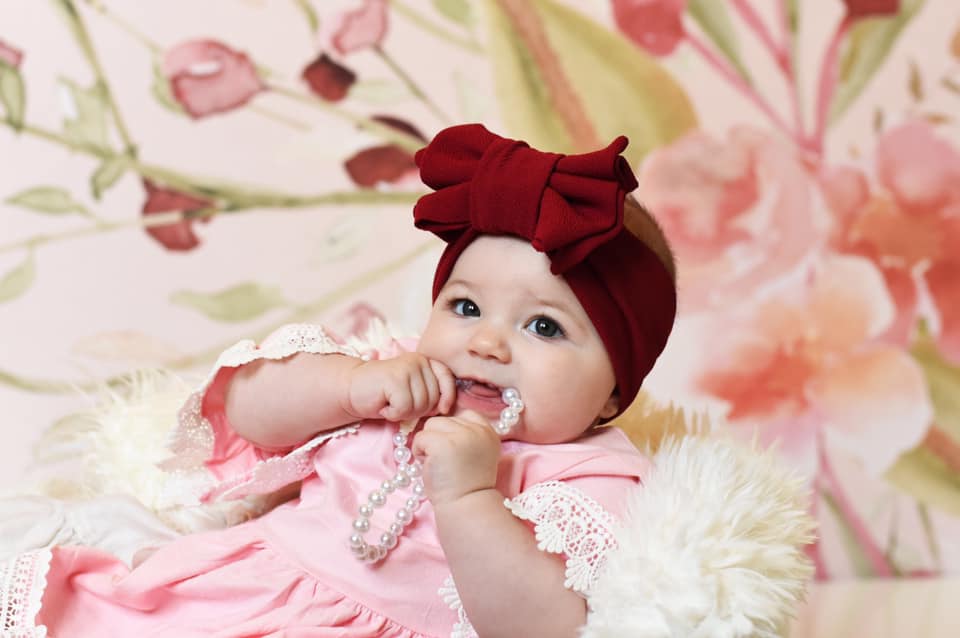 Kate Redberry Flower Backdrop für Fotografie entworfen von Leann West - Kate Backdrop.de