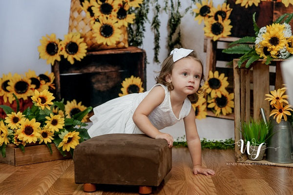 Kate Sunflower Sommer Backdrop für Fotografie Entworfen von Keerstan Jessop - Kate Backdrop.de