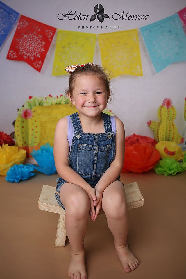 Kate Taco-Thema mit buntem Flaggen-Hintergrund für die Fotografie entworfen von Leann West - Kate Backdrop.de