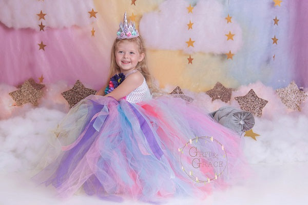 Kate Fantasy-Hintergrund mit Wolken Stars Kulisse für Fotografie von Megan Leigh Photography entworfen - Kate Backdrop.de