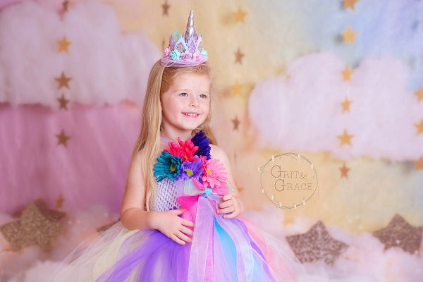 Kate Fantasy-Hintergrund mit Wolken Stars Kulisse für Fotografie von Megan Leigh Photography entworfen - Kate Backdrop.de