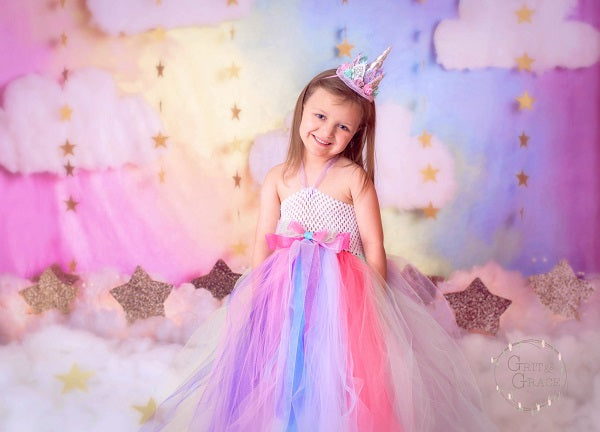 Kate Fantasy-Hintergrund mit Wolken Stars Kulisse für Fotografie von Megan Leigh Photography entworfen - Kate Backdrop.de