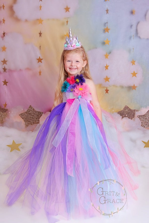 Kate Fantasy-Hintergrund mit Wolken Stars Kulisse für Fotografie von Megan Leigh Photography entworfen - Kate Backdrop.de