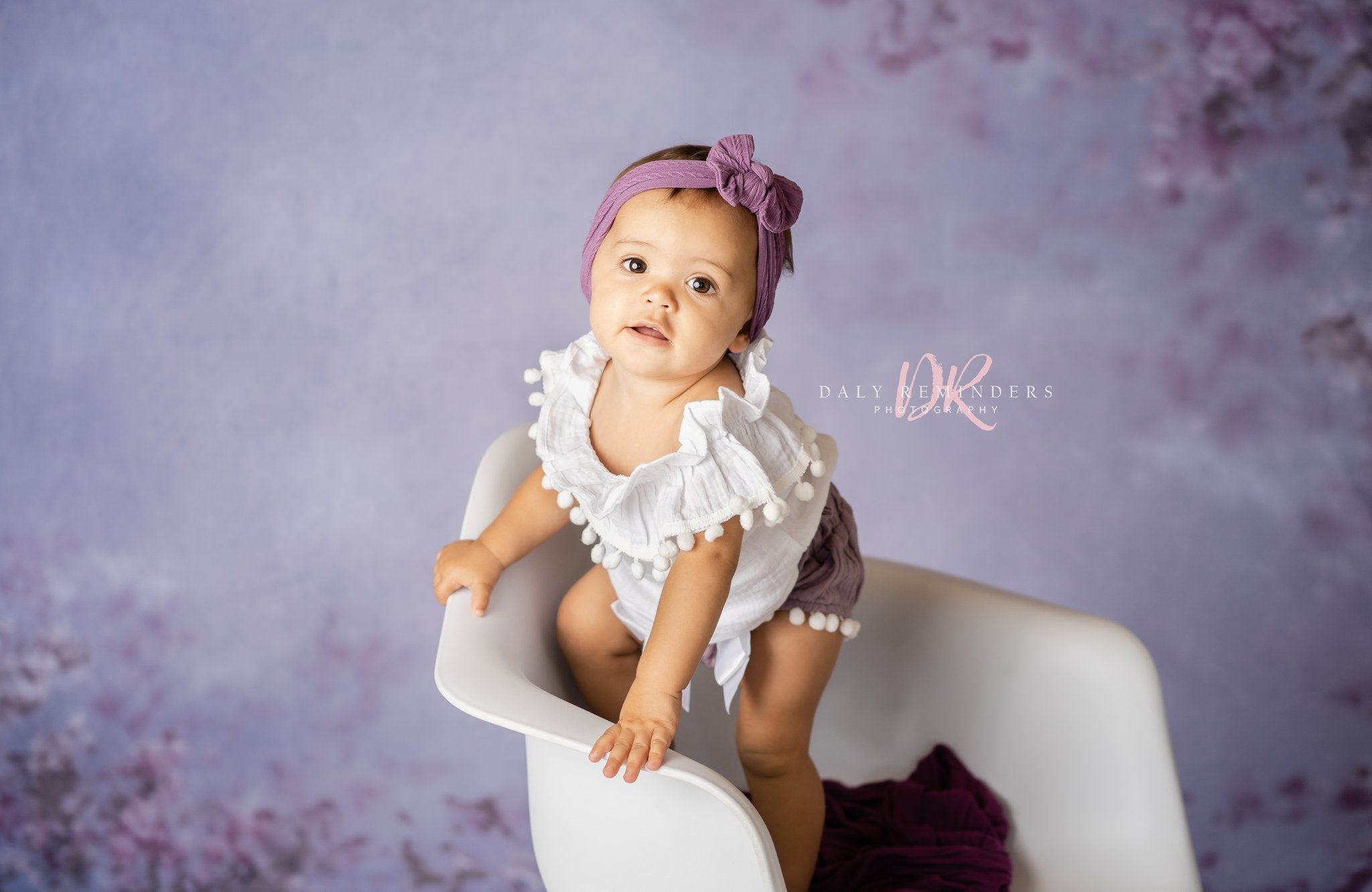 Kate Abstraktes mittleres Lila mit Blumen Hintergrund - Kate Backdrop.de