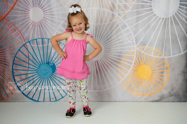 Kate Süßer Sommer Riesenrad-Kindheitshintergrund für Fotografie - Kate Backdrop.de