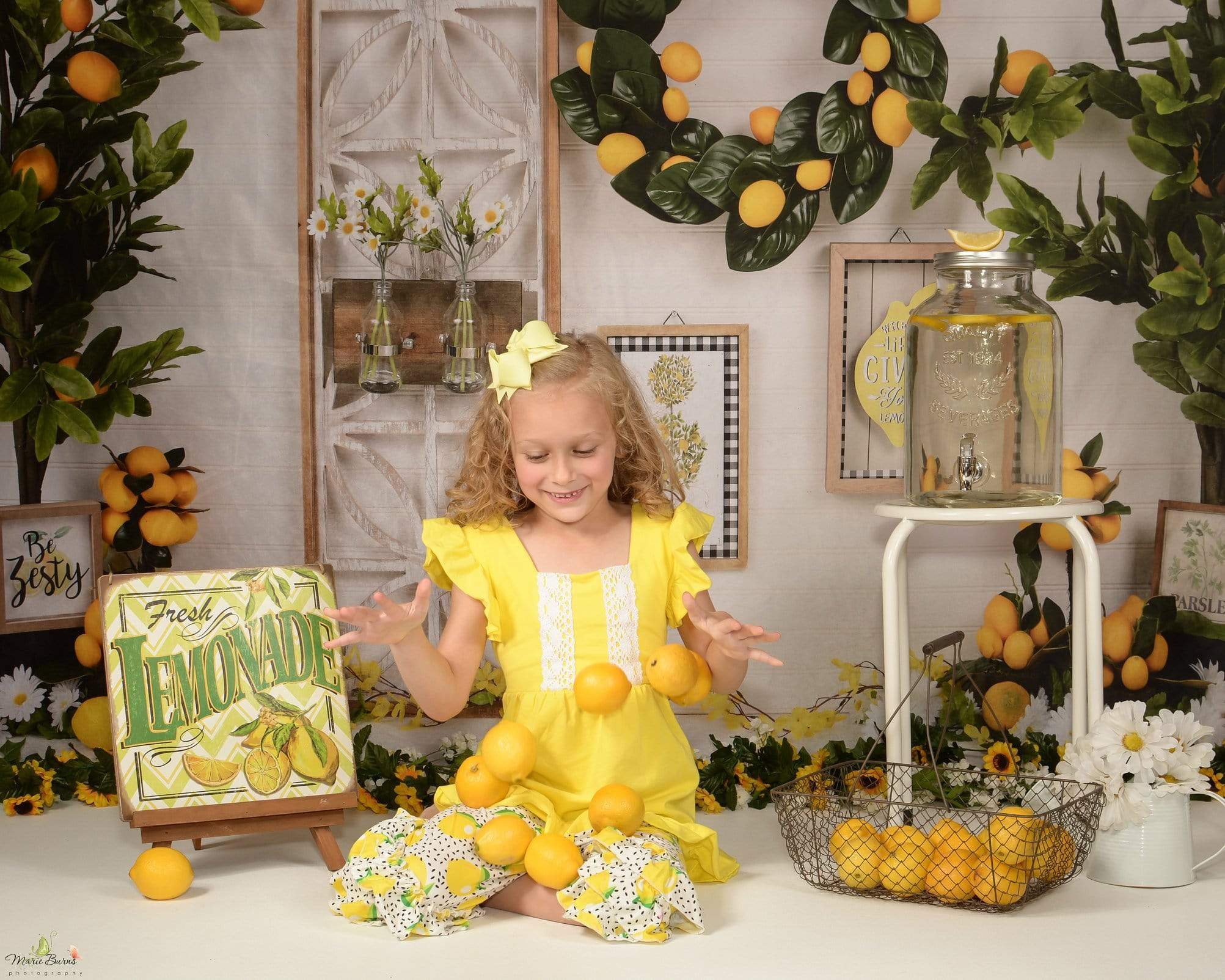 Katebackdrop鎷㈡綖Kate Lemon Be Zesty Spring Backdrop for Photography