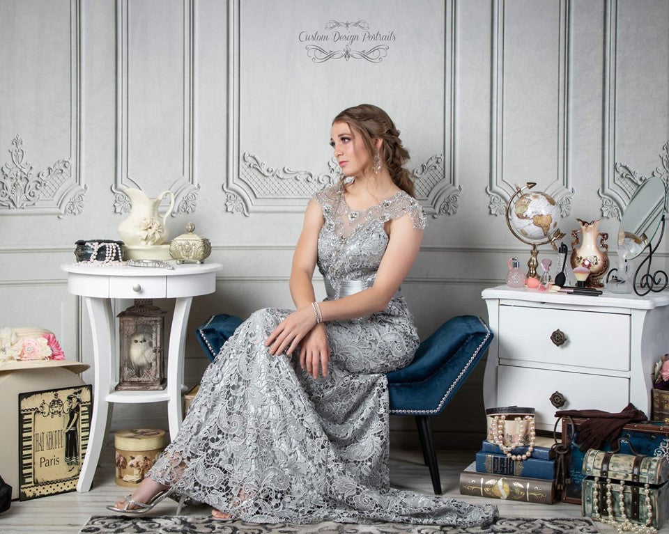 Barock Wall Pariser Stil Hintergrund