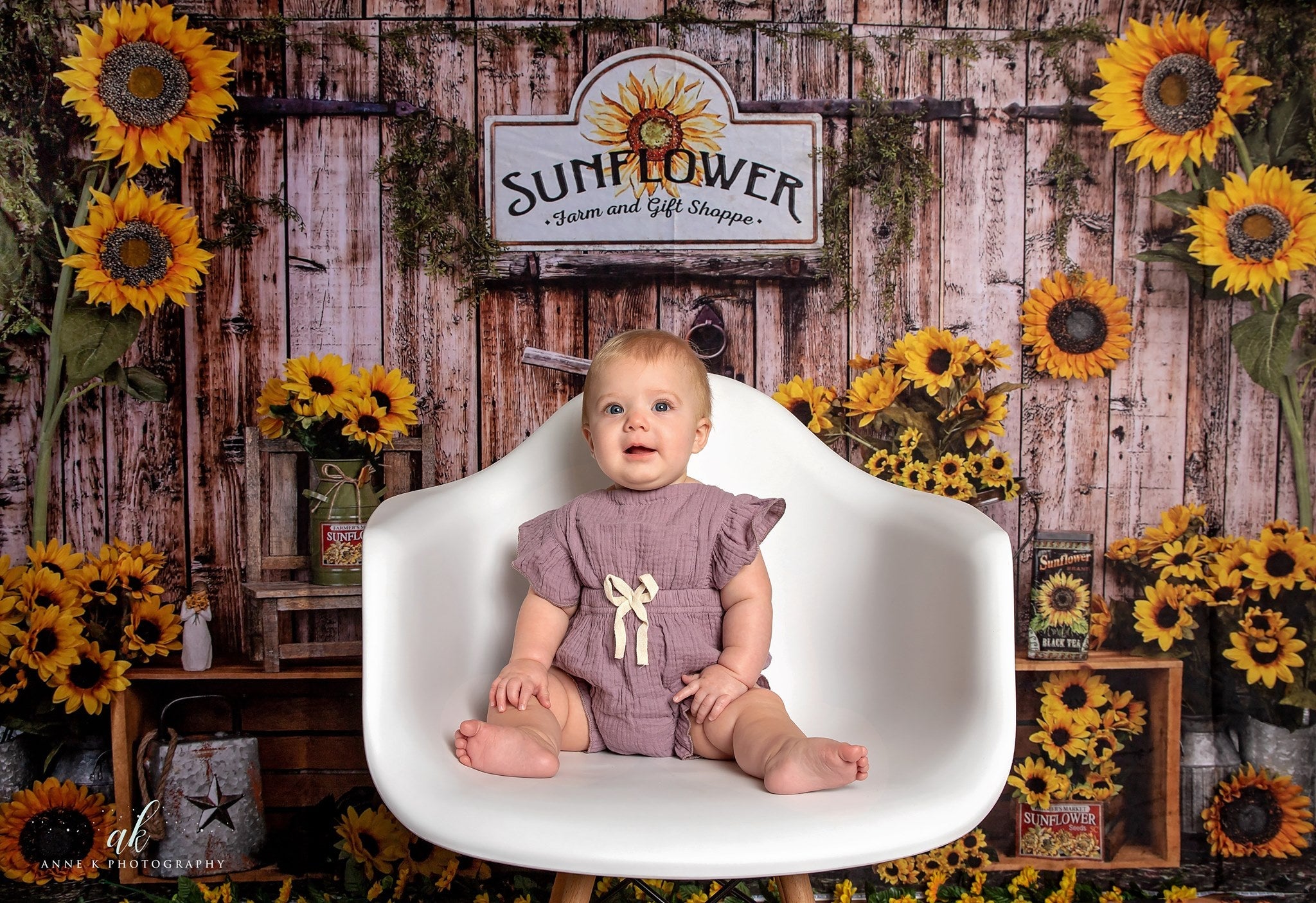 Kate Sonnenblume Geschenk Geschäft Holz Sommer Hintergrund - Kate Backdrop.de