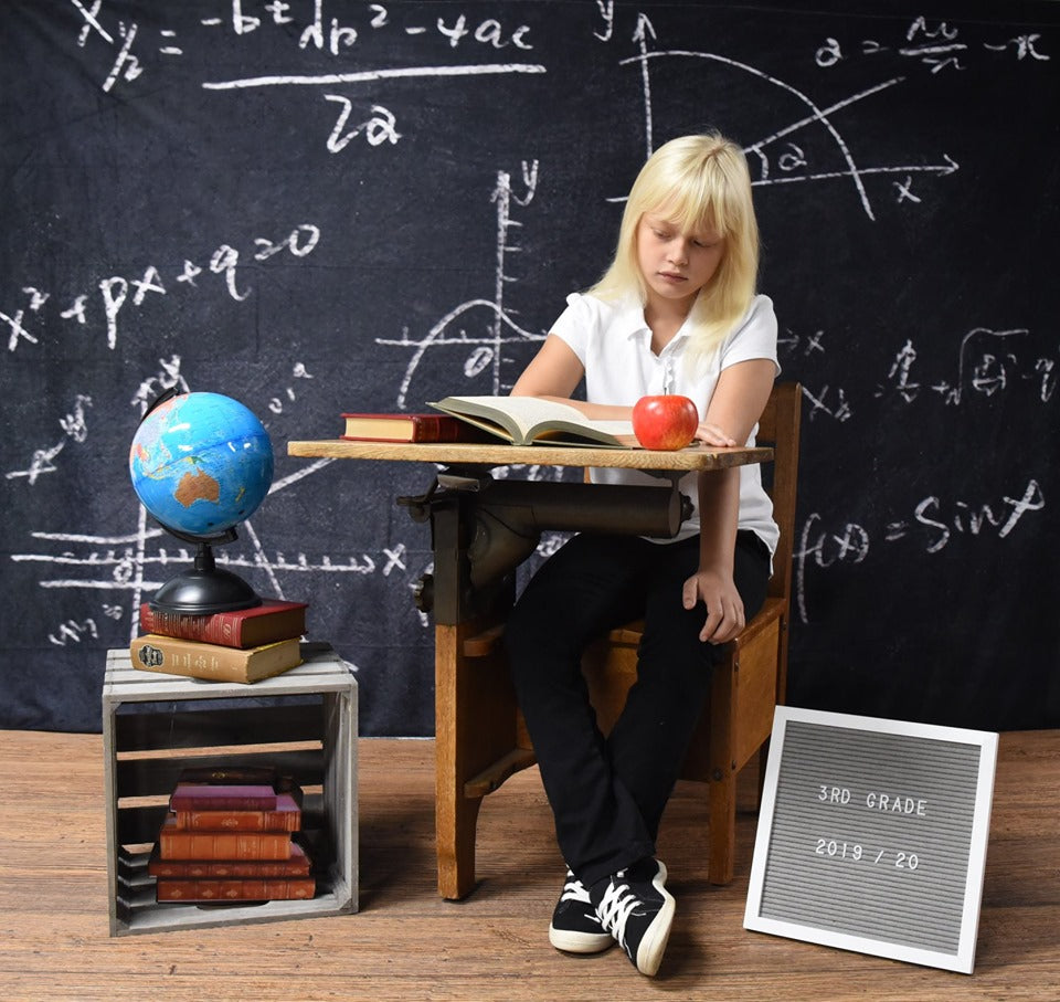 Kate Tafel zurück zu Schulkinder Schule kreidetafel Hintergrund für Fotografie entworfen von JFCC - Kate Backdrop.de