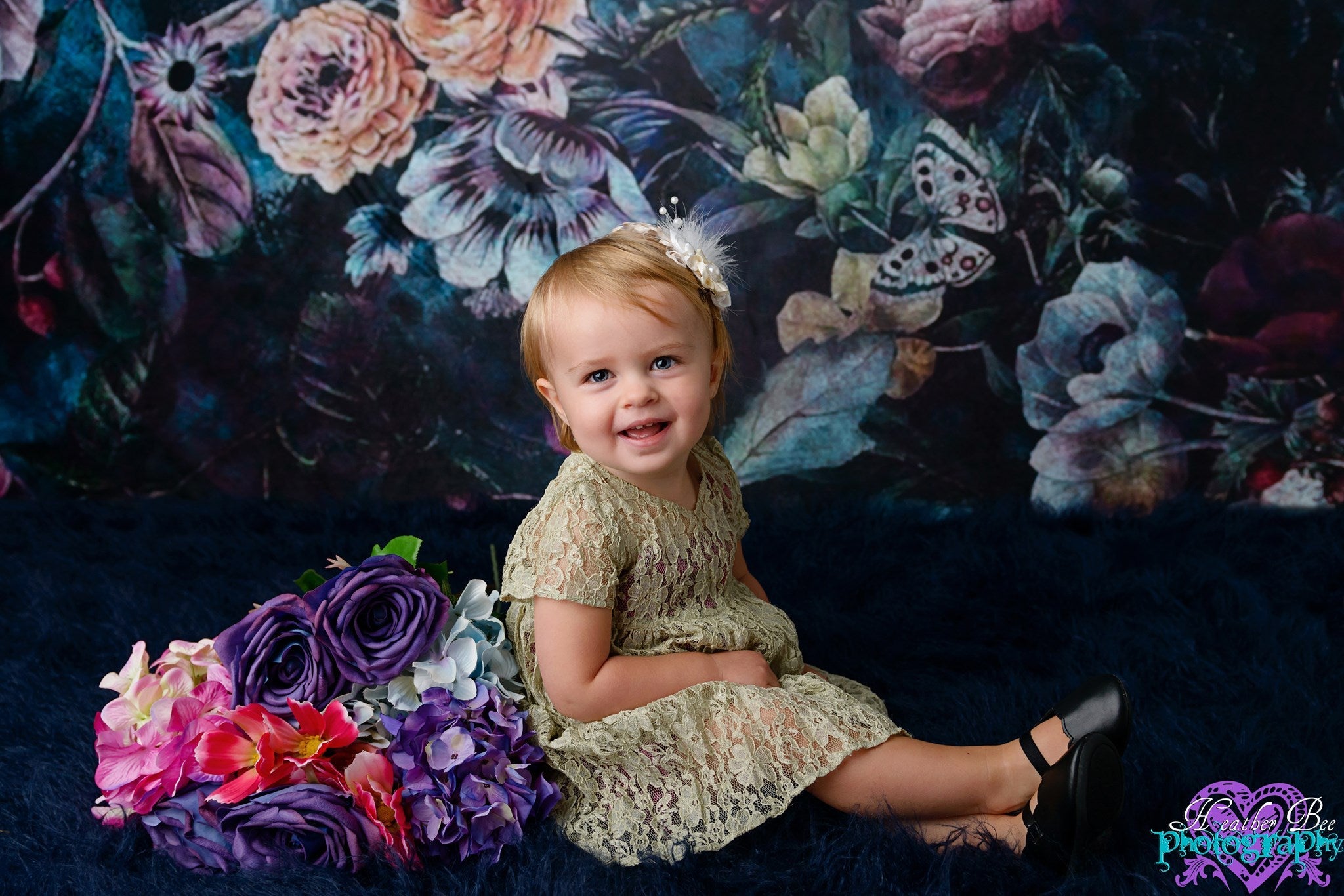 Kate Vintager Rosen-Blumen-Hintergrund für die Fotografie entworfen von Avion Photography - Kate Backdrop.de