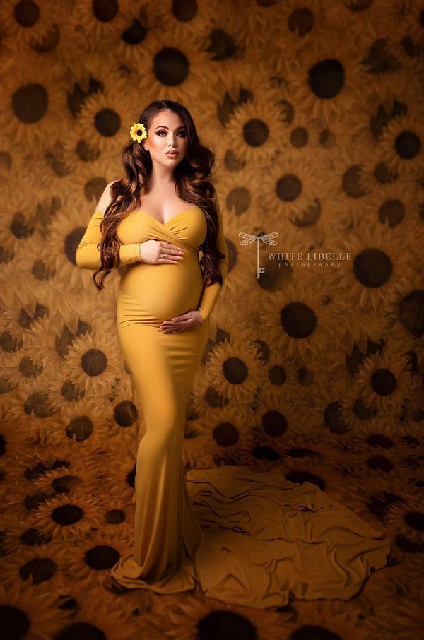 Kate Sonnenblumen Symphonie Hintergrund Entworfen von Modest Brushes - Kate Backdrop.de