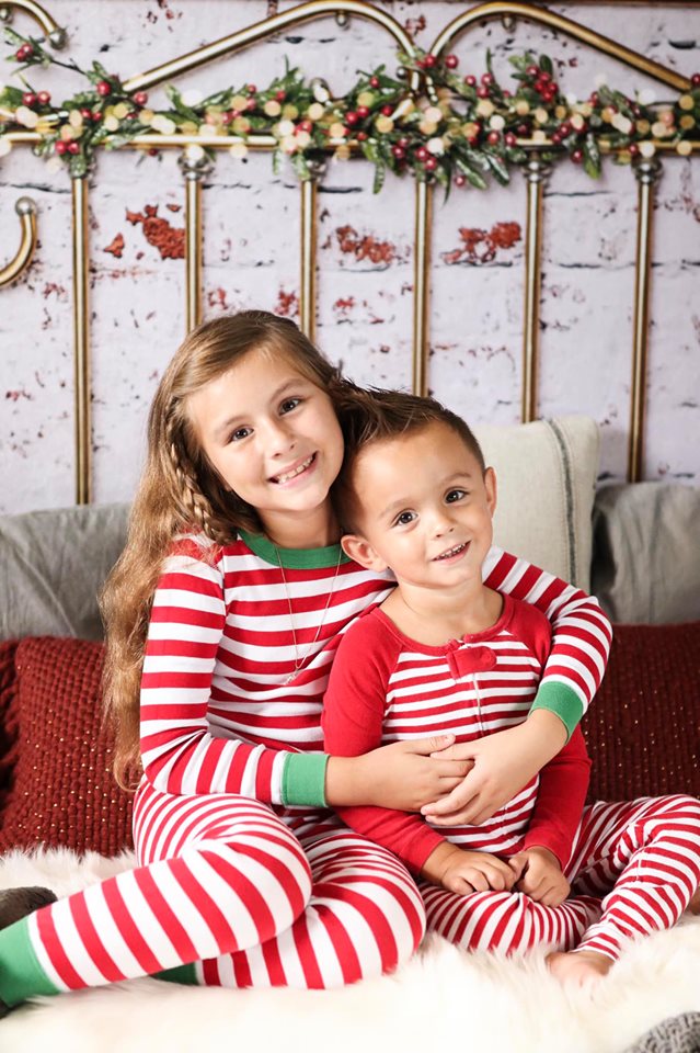 Kate Weihnachten Messing Kopfteil Hintergrund für Fotografie Konzipiert von Erin Larkins - Kate Backdrop.de
