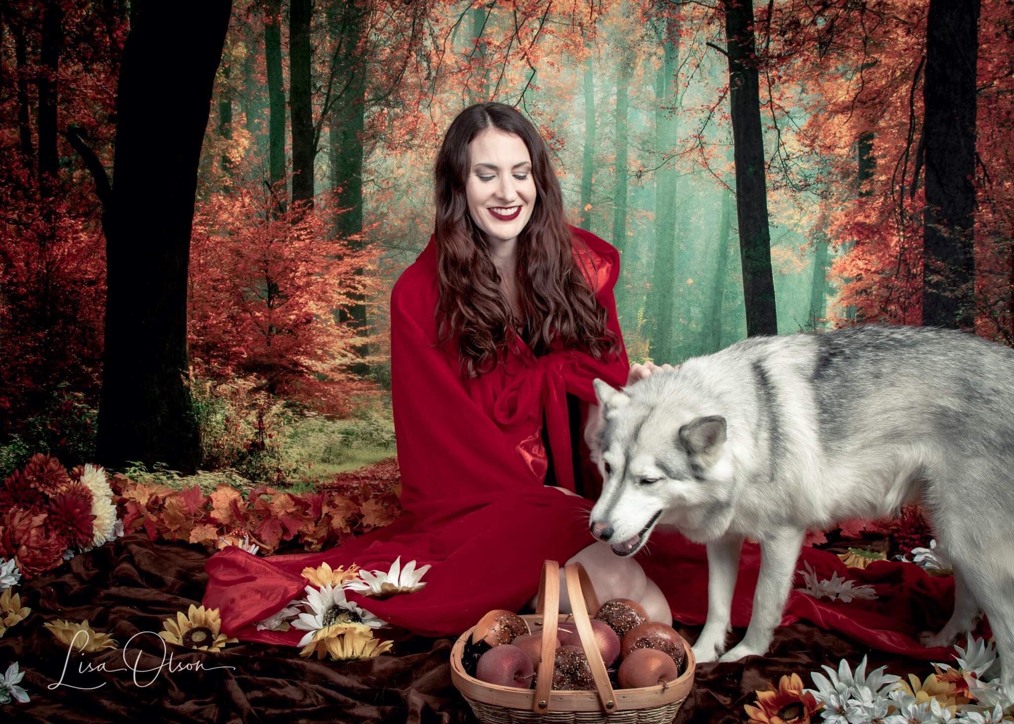 Kate Herbst Wald Mit Ahorn Und Grünes Gras für Fotografie - Kate Backdrop.de