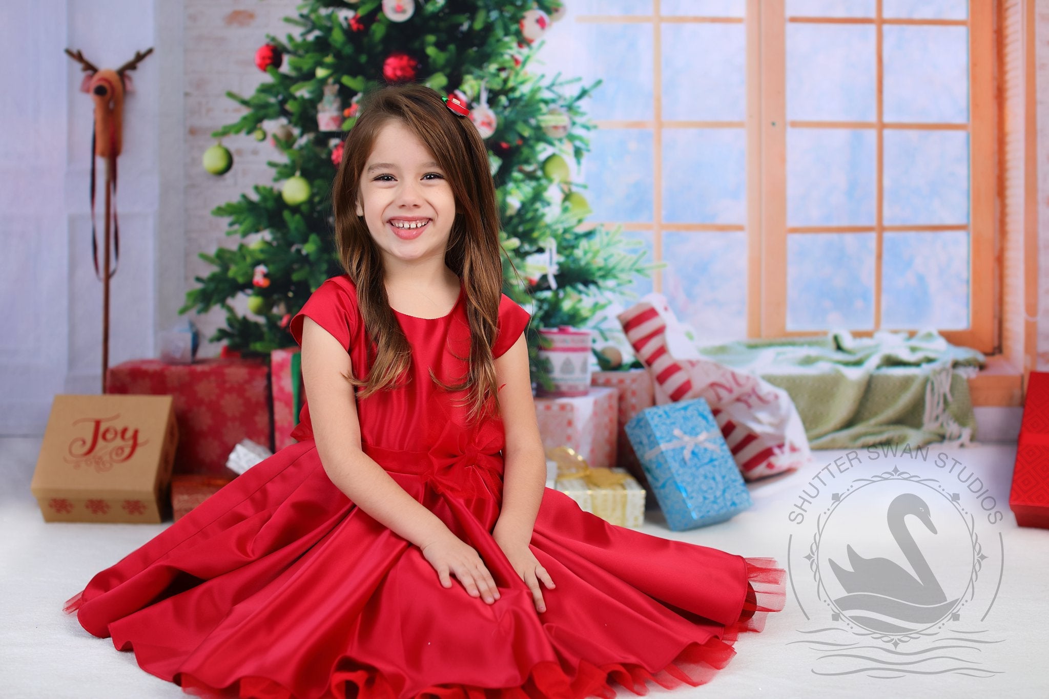 Kate Weihnachtsgeschenke Raumdekoration Fensteransicht Hintergrund - Kate Backdrop.de