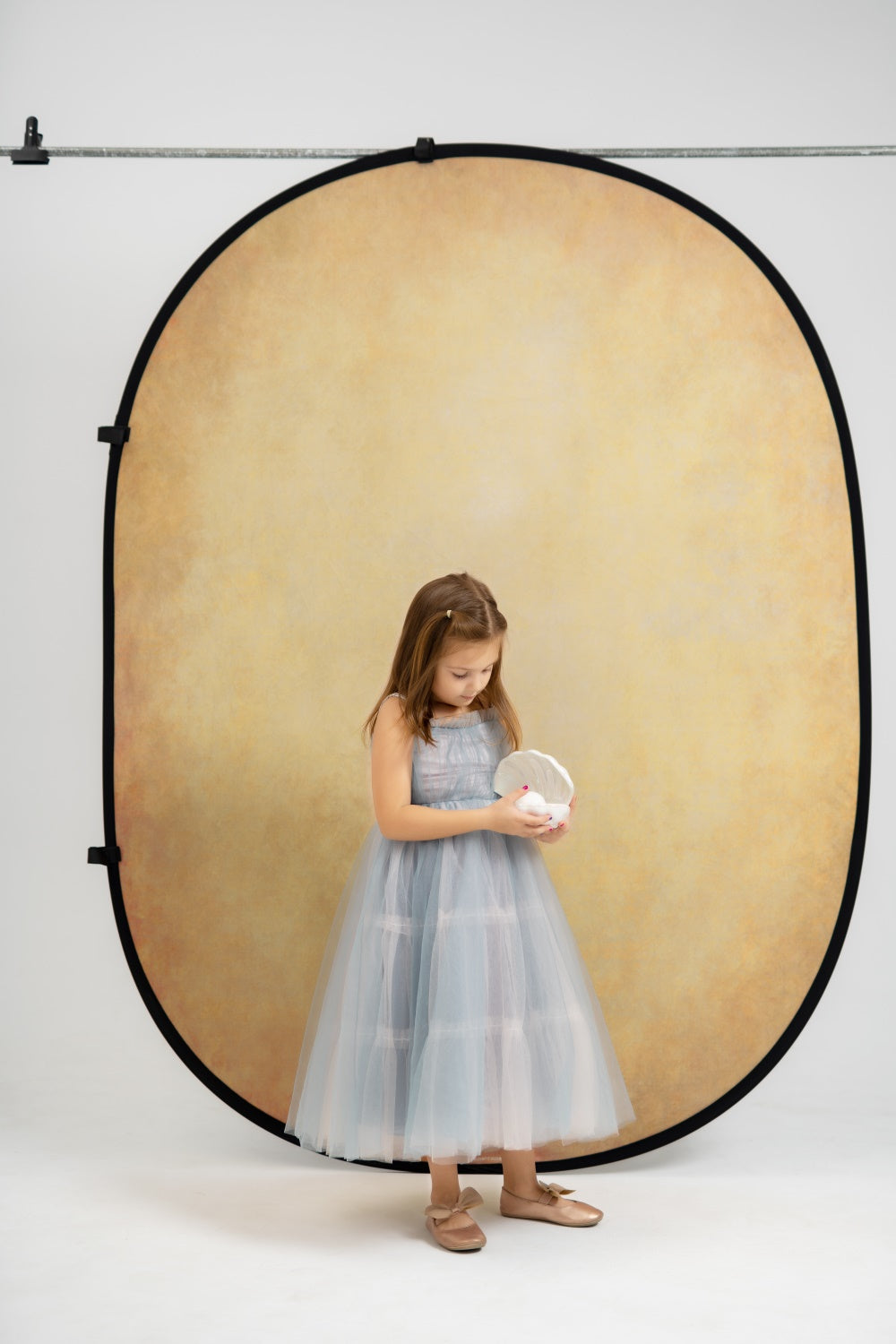 Kate Abstrakte Creme / Abstrakte blaue Falthintergrund fotografie 1.5 x 2 m - Kate Backdrop.de