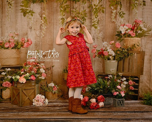 Kate Frühling Valentinstag Ostern mit Blumenhintergrund Entworfen von Jia Chan Photography - Kate Backdrop.de