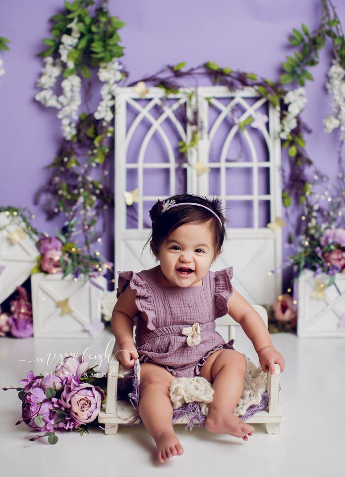 Katebackdrop鎷㈡綖Kate Spring Purple Floral Backdrop Designed by Megan Leigh Photography