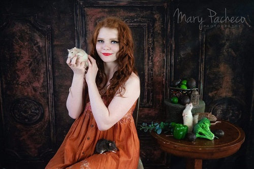 Kate Dunkelbrauner Retro Tür Hintergrund für Fotografie Hochzeit Hintergrund - Kate Backdrop.de