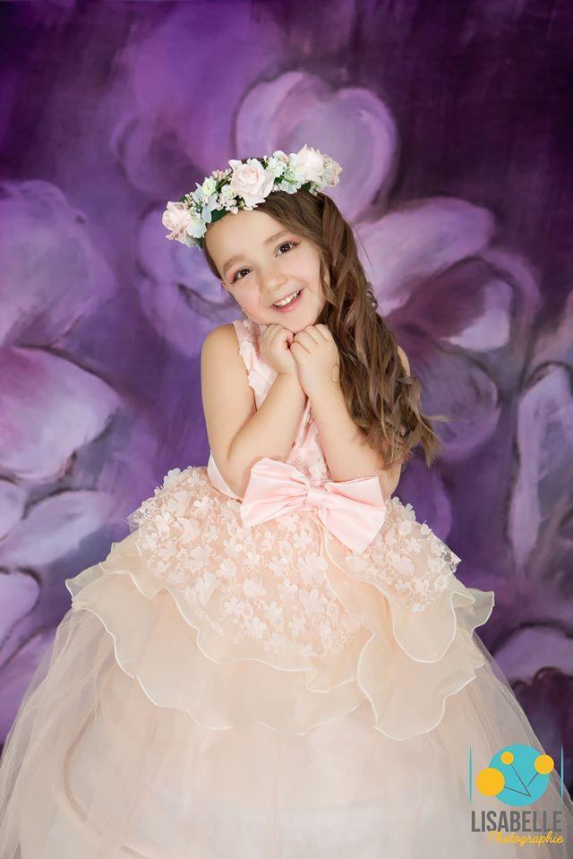 Katebackdrop£ºKate Fine Art Purple Painting Flowers Backdrop for Photography