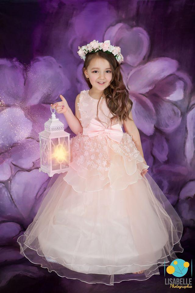 Katebackdrop£ºKate Fine Art Purple Painting Flowers Backdrop for Photography