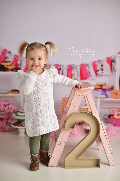 Kate Pink Donut Banner Kinder Hintergrund - Kate Backdrop.de