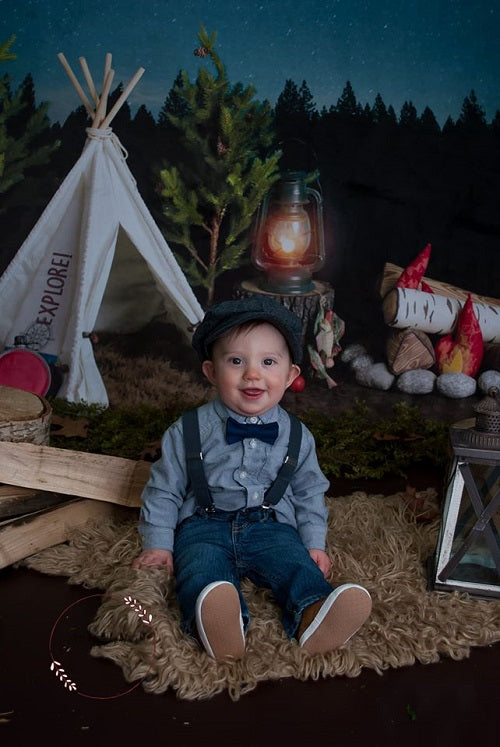 Kate Camping bei Nacht Kinder Hintergrund Entworfen von Mandy Ringe Photography - Kate Backdrop.de