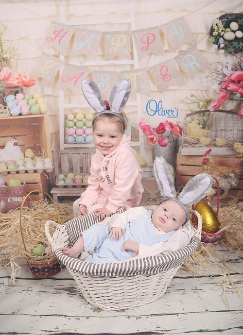 Kate Bunte Eier Fröhliche Ostern-Hintergrund - Kate Backdrop.de