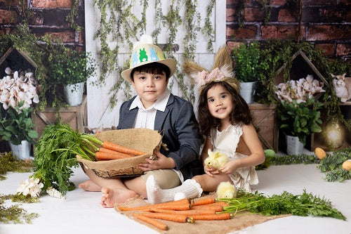 Kate Backstein Garten Hasen Frühling Ostern Hintergrund Entworfen von Megan Leigh Photography - Kate Backdrop.de