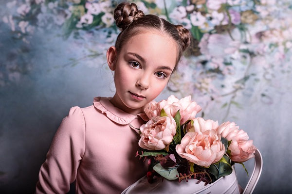 Kate ähnlich Malerei grüner Frühlings Blumen Hintergrund - Kate Backdrop.de
