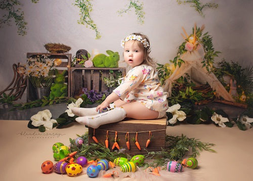 Kate Frühling Ostern Blätter Hintergrund entworfen von Jia Chan Photography - Kate Backdrop.de