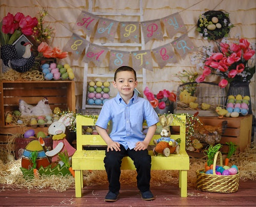 Kate Bunte Eier Fröhliche Ostern-Hintergrund - Kate Backdrop.de