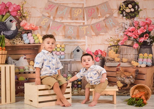 Kate Bunte Eier Fröhliche Ostern-Hintergrund - Kate Backdrop.de