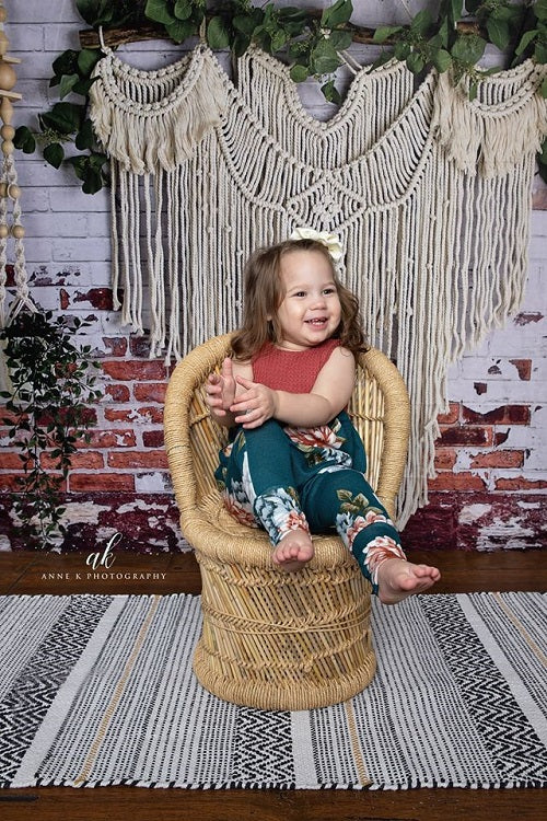 Kate Boho Makramee Wand mit Pflanzen Hintergrund entworfen von Mandy Photography - Kate Backdrop.de