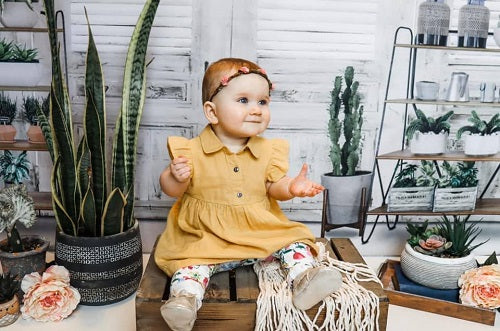 Kate Frühling Tür Fenster grün Fotografie Hintergrund - Kate Backdrop.de