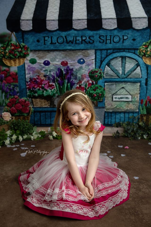 Kate Frühling Blumen Geschäft Hintergrund entworfen von Claire Photography - Kate Backdrop.de