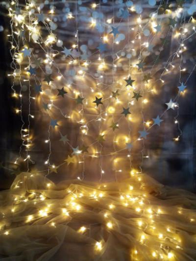 Katebackdrop:Kate Cotton Collapsible Cloth Curtain Star Lighting Photography Backdrops