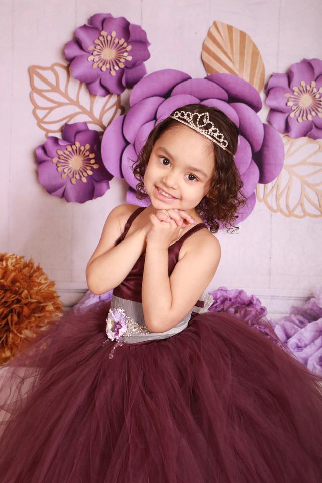 Kate Kinder Lila Eleganz Blumen Hintergrund für Fotografie Entworfen von Leila Steffens - Kate Backdrop.de