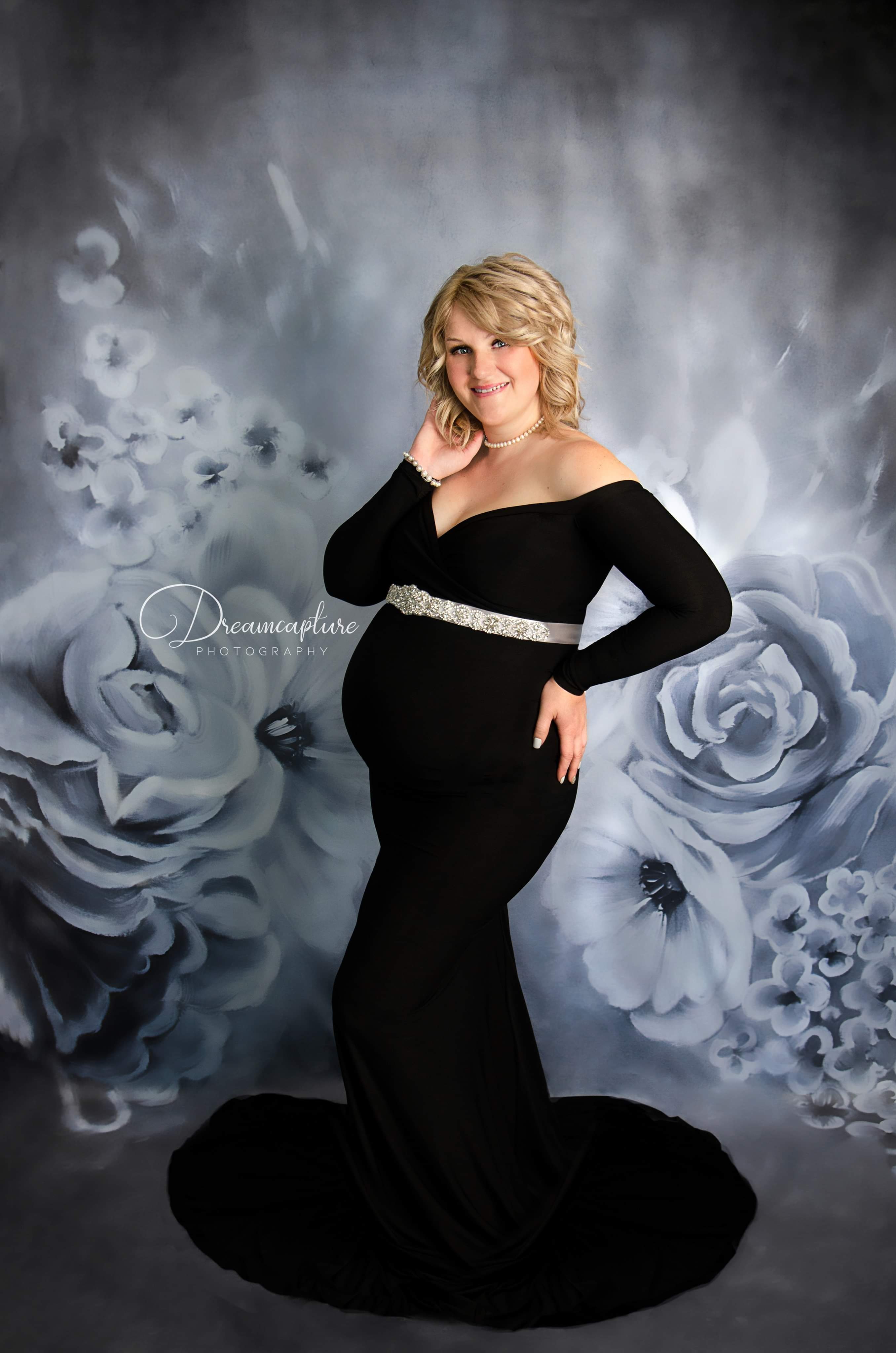 Kate fine art Blumen Blauer Hintergrund Porträtfotografie - Kate Backdrop.de