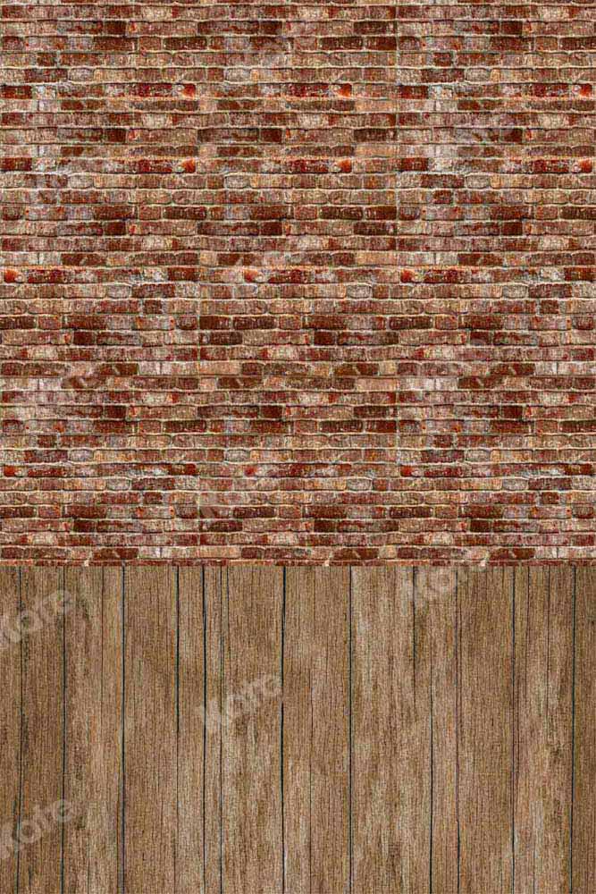 Kate Kombibackdrop Braun Holz retro Mauer Hintergrund - Kate Backdrop.de